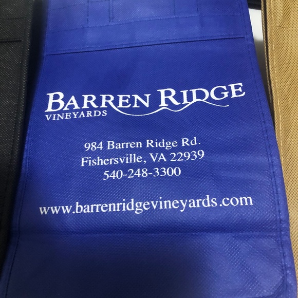 4 Reuseable Wine Bags Virginia Wineries (Williamsburg Winery 6 Sections, Hazy.. - Picture 3 of 5